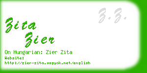 zita zier business card